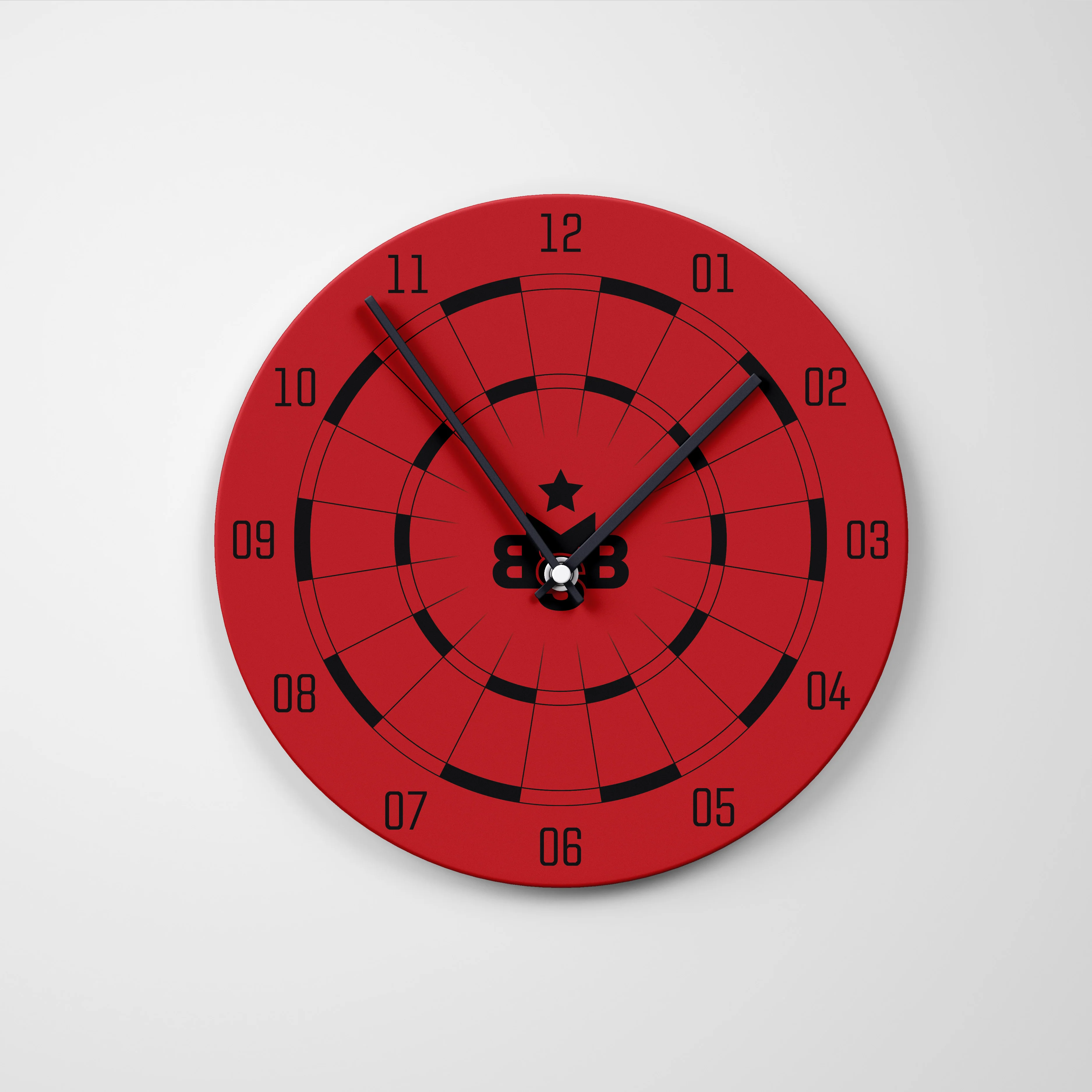 Michael Smith Red Logo Clock