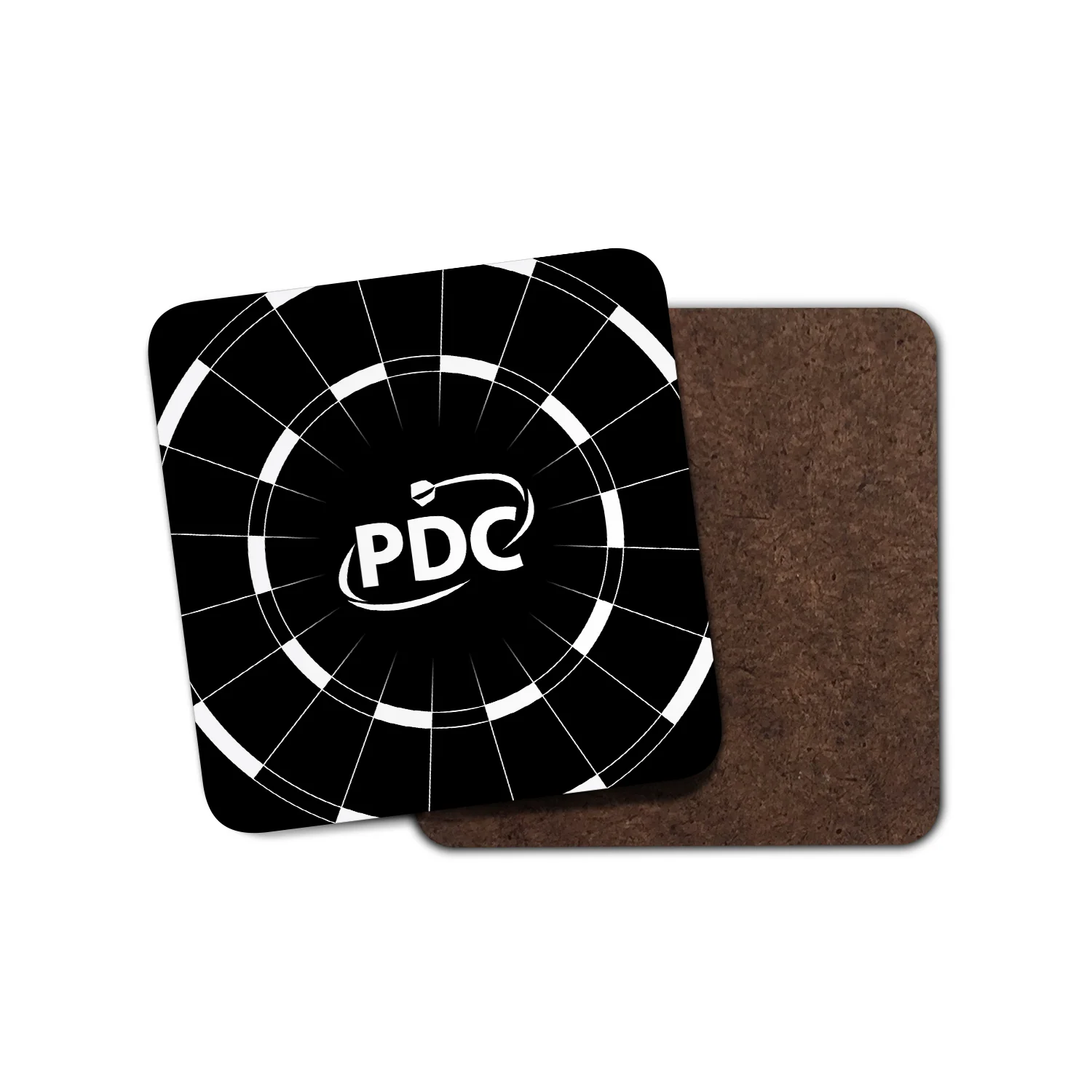 PDC Black Dartboard Coaster