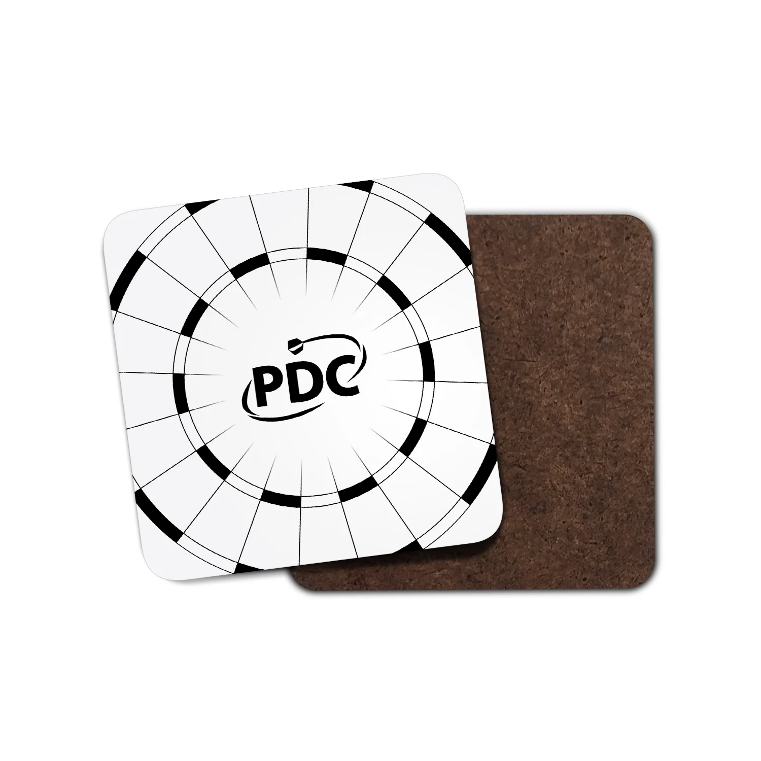 PDC White Dartboard Coaster