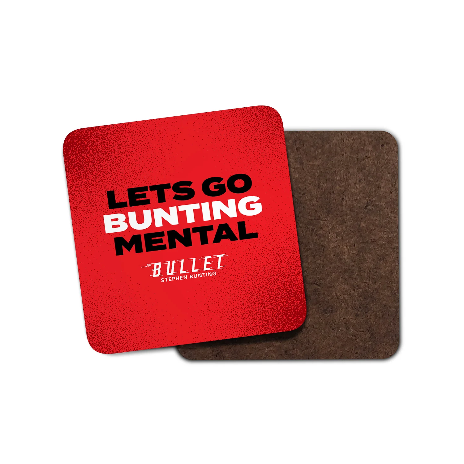 Stephen Bunting Red Mental Coaster
